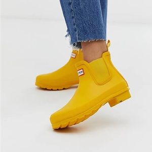 Hunter Original Chelsea Boots - Women's US Size 8 - Yellow